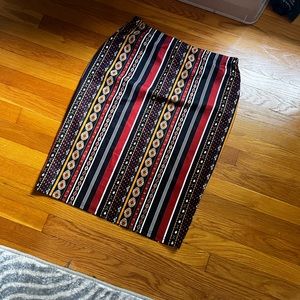 Tribal Skirt Winter Skirt Pencil Skirt